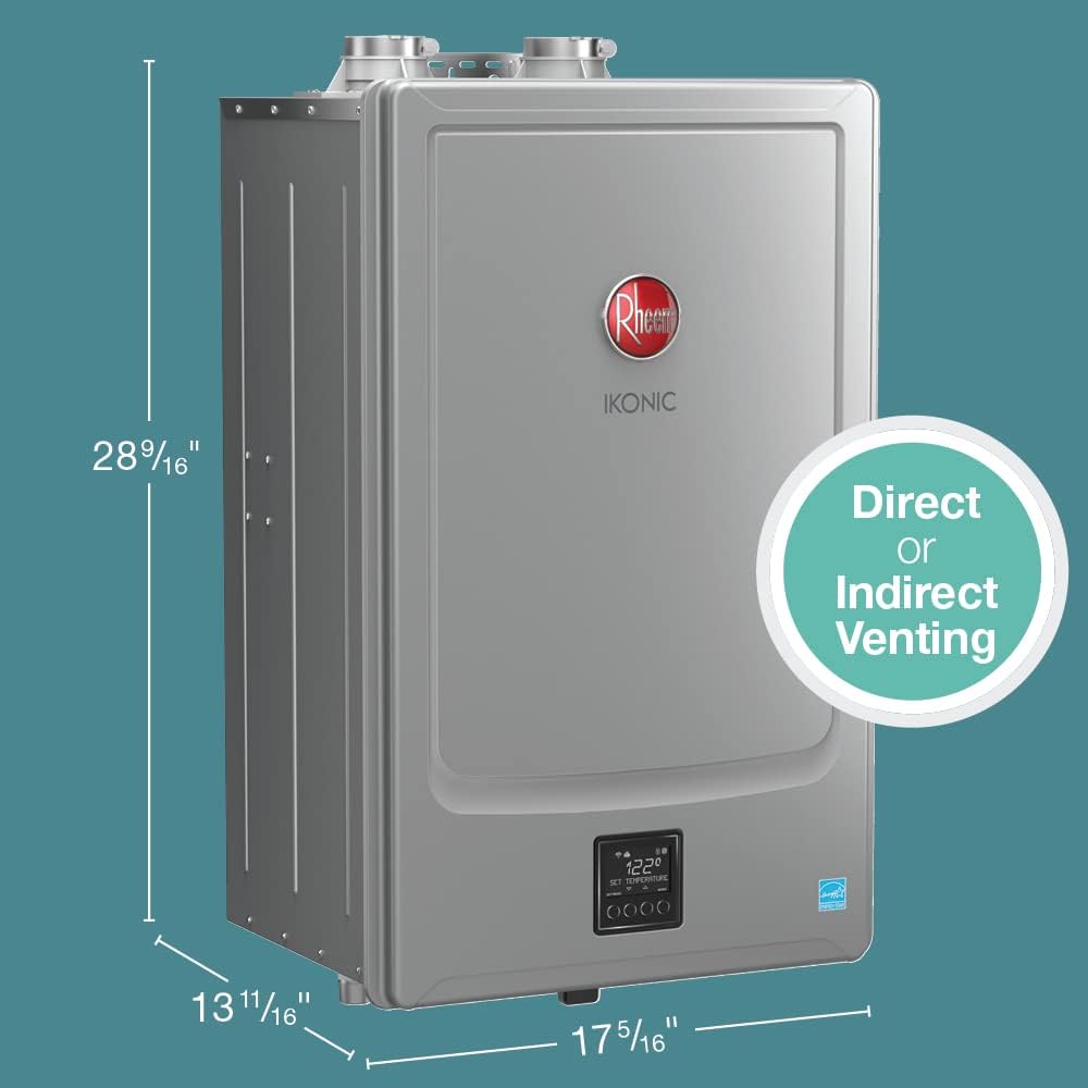 Rheem IKONIC RECTGH-SR84iN Professional Grade Super High Efficiency Condensing Tankless Natural Gas Water Heater with Recirculation